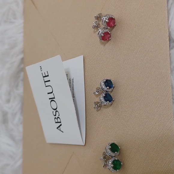 Radiance by Absolute Simulated Stud Earrings Set of 3 NIB - Picture 1 of 8